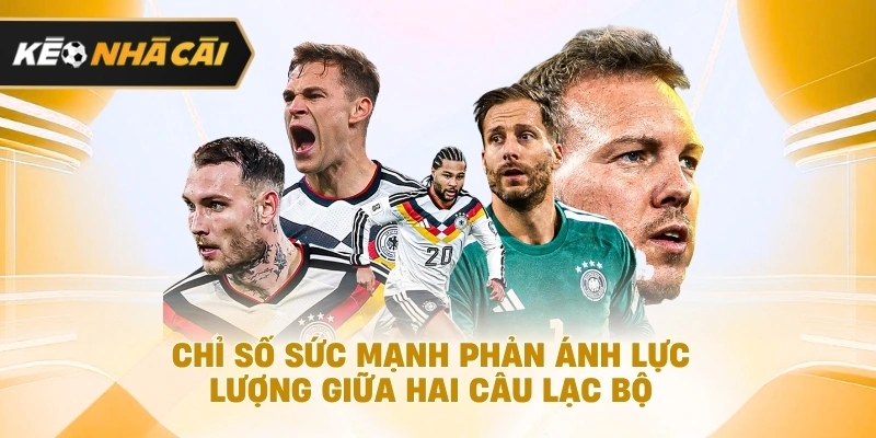 chỉ số sức mạnh phản ánh lực lượng giữa hai câu lạc bộ